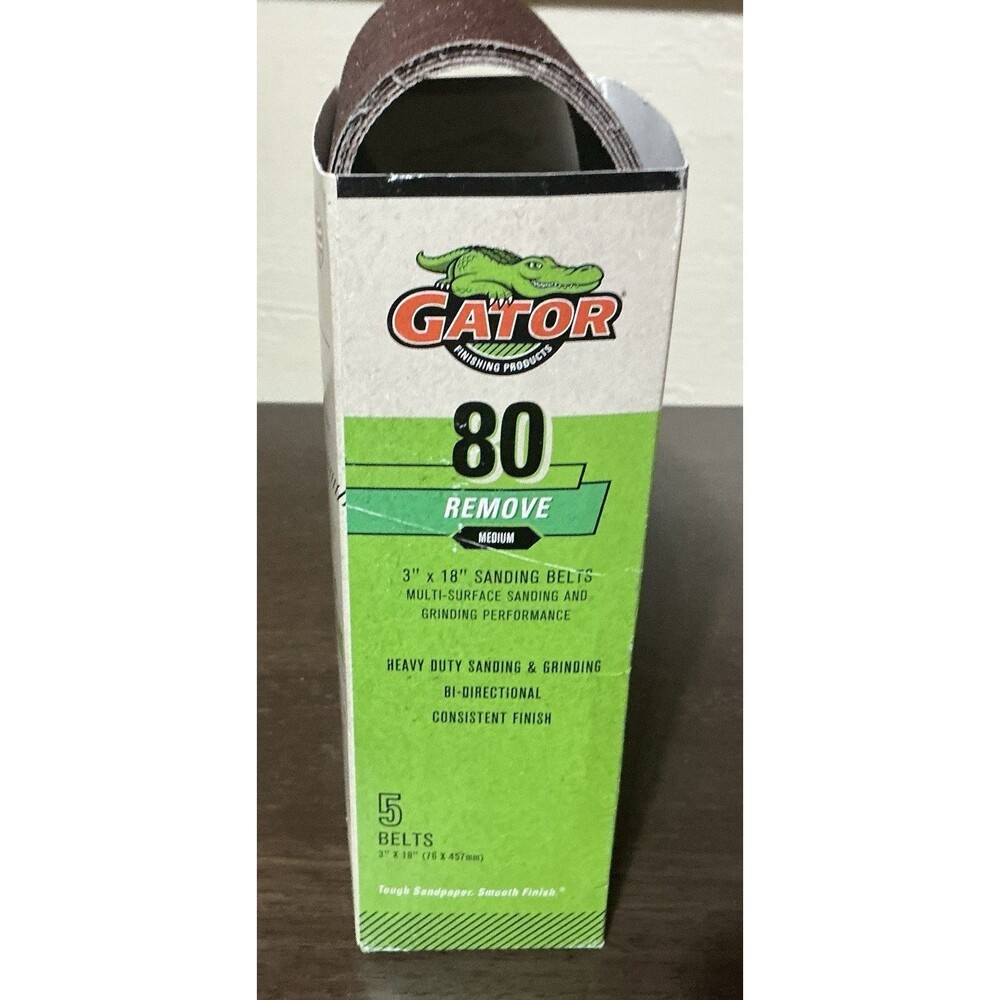 5-pack Gator 3” X 18” 80 Grit Remove sanding belts - Picture 4 of 4
